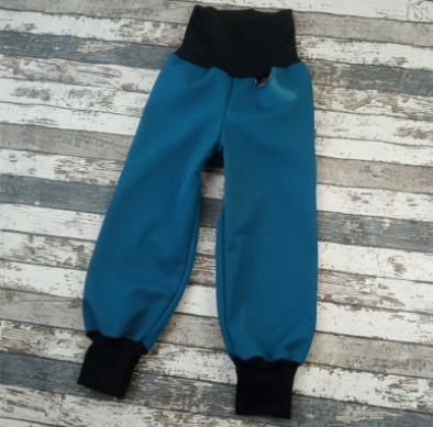 Softshellové kalhoty Yháček vel. 104 (ZIMNÍ) - Tmavý petrolej (černá)