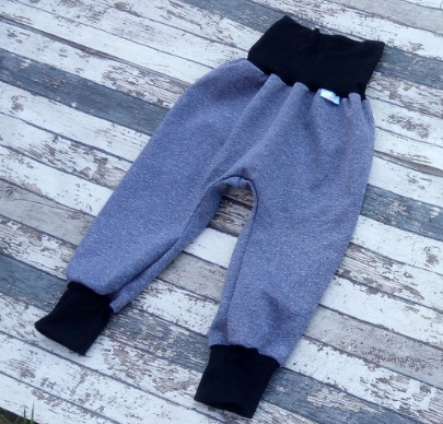 Softshellové kalhoty Yháček vel. 110 (ZIMNÍ) - Tmavě modrý melír (černá)
