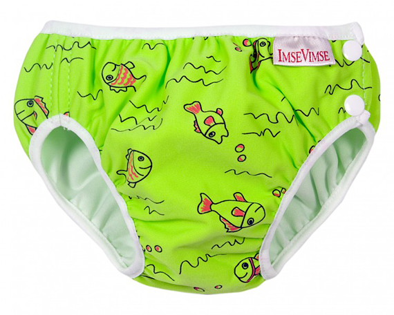Plenkové kojenecké plavky Imse Vimse - vel. S - RYBKY zelené