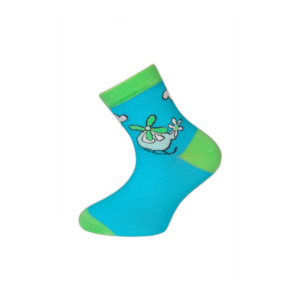 Dětské ponožky vel. 33 - 35 - LETADLO tyrkysové