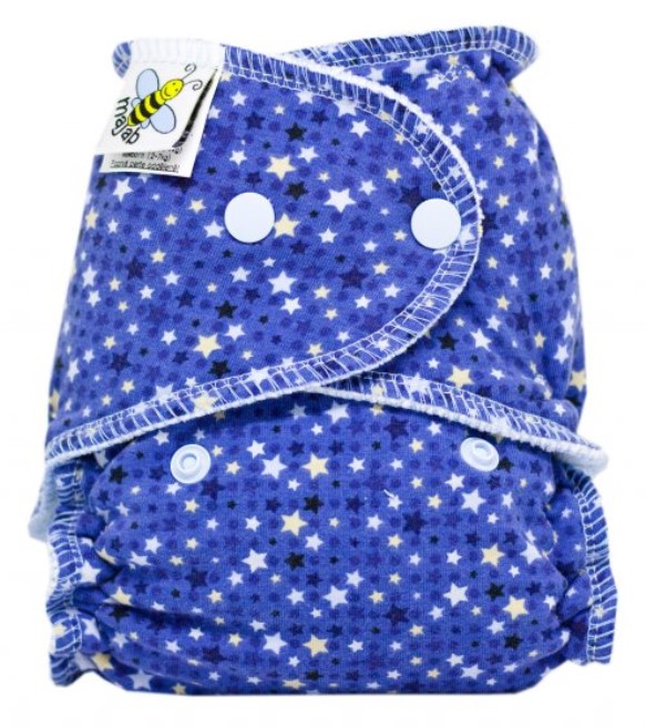 Novorozenecká kalhotková plena Majab PAT - Hvězdičky na modré