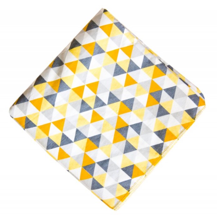 Přebalovací podložka Majab 100x100 cm (PUL ZÁTĚR) - Triangles (žlutá)