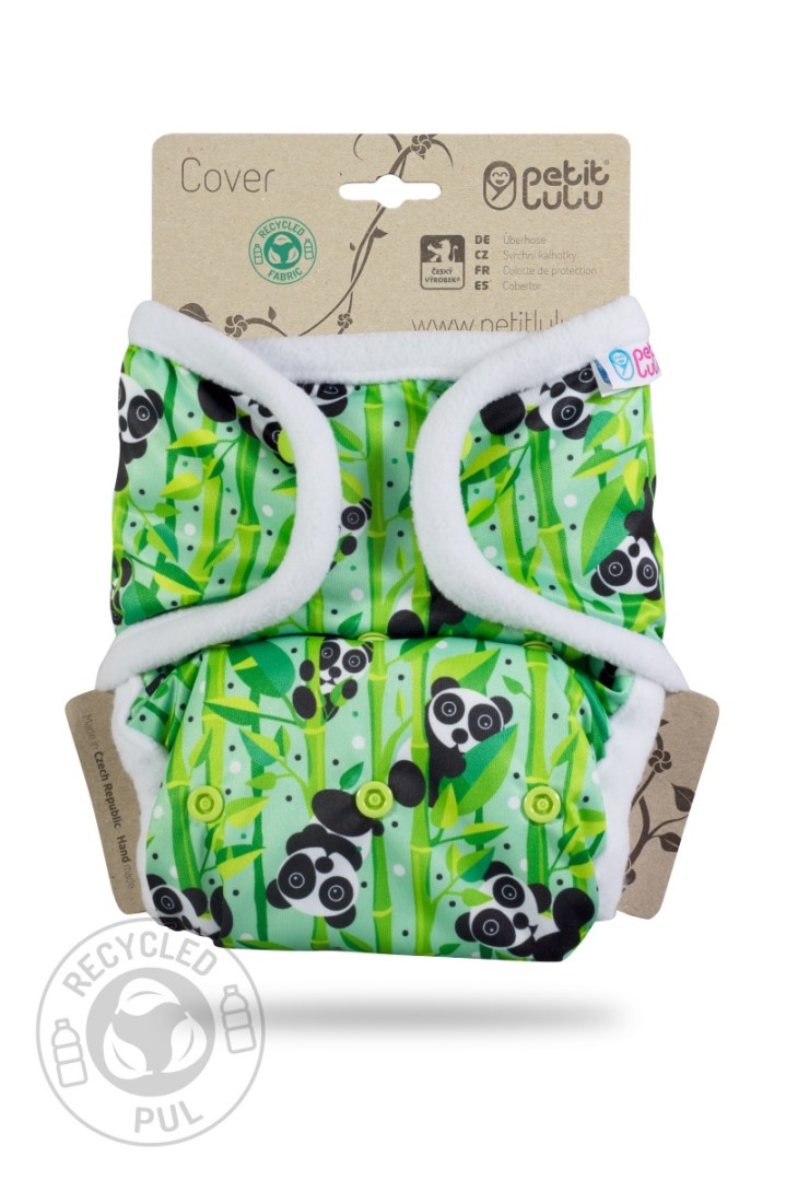 Svrchní kalhotky Petit Lulu  s kapsami PAT - Medvídci panda