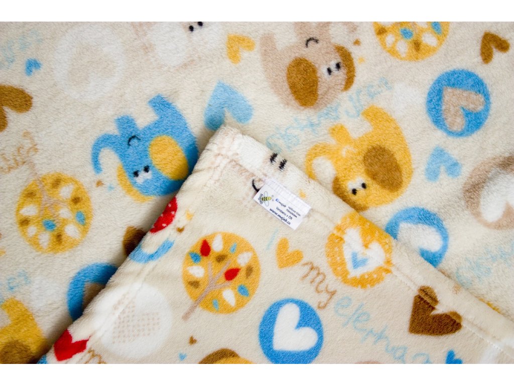 Dětská deka Majab 70 x 100 cm - Sloníci