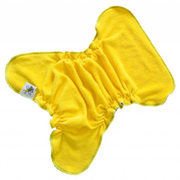 Kalhotková plena na snappi sponku Majab - Žlutá (zelená)