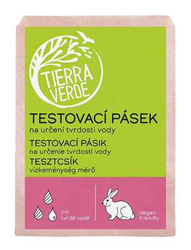 Testovací proužek na určení tvrdosti vody