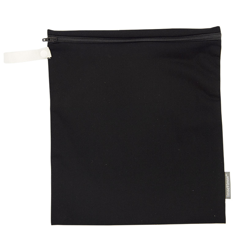 Pytel na pleny, plavky PUL na zip - Imse Vimse 28 x 25 cm - ČERNÝ