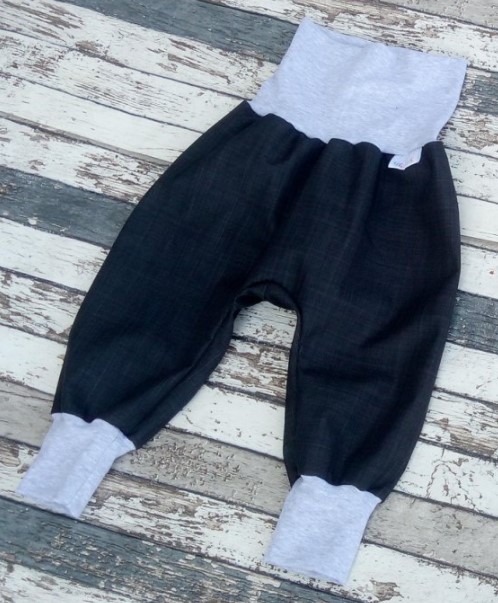 Softshellové kalhoty Yháček vel. 110 (JARNÍ/PODZIMNÍ) - Temně šedá (šedé melé)